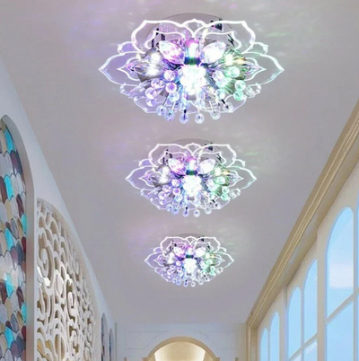 FloraLuxe – LED Crystal Flower Chandelier Nerason