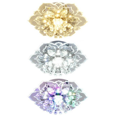 FloraLuxe – LED Crystal Flower Chandelier Nerason