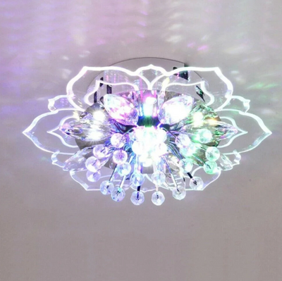 FloraLuxe – LED Crystal Flower Chandelier RGB Nerason